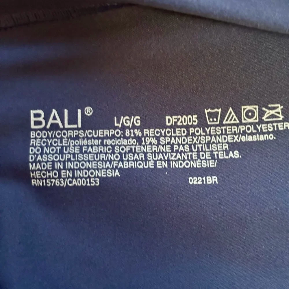Bali Be Kind Navy Exercise Leggings | Size Large | NWT - Picture 5 of 5